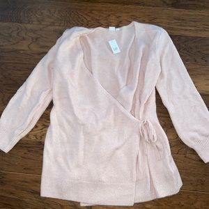 NWT Pink Gap maternity wrap sweater